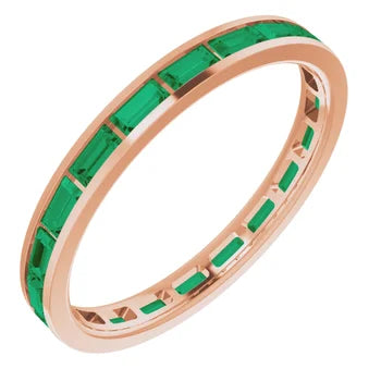 Custom Order Hammered Man Wedding Band w/ Green Sapphires 14K Gold