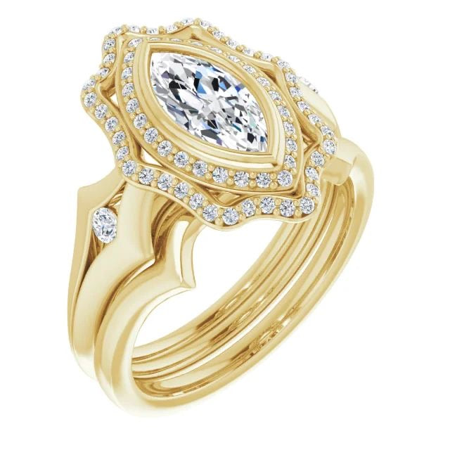 Custom Order Sylvana Engagement Ring 2.02 ct Royal Blue 14K Gold