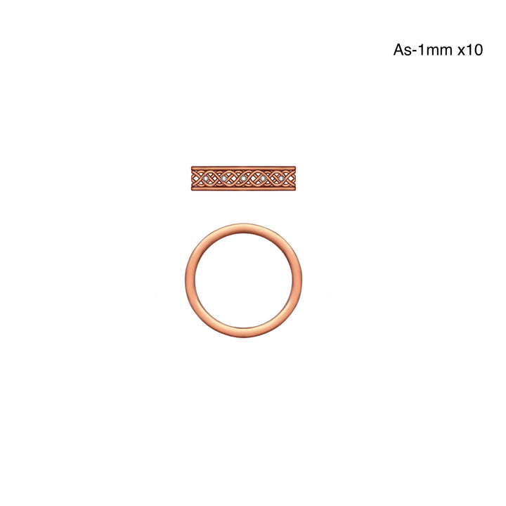 Custom Order Man and Woman Celtic Knot Wedding Bands 14K Gold