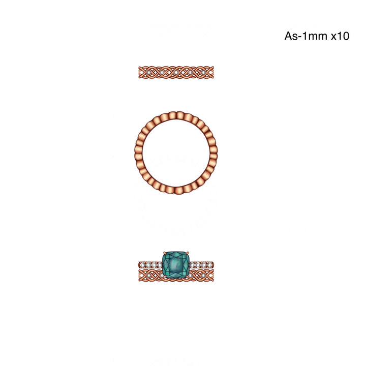 Custom Order Man and Woman Celtic Knot Wedding Bands 14K Gold