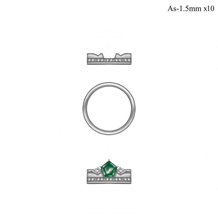 Custom Order: Matching Wedding Band 14K White Gold
