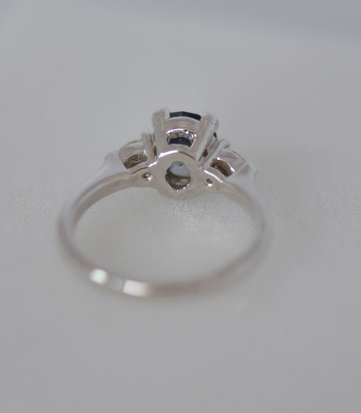 Montana Sapphire Leaf Engagement Ring