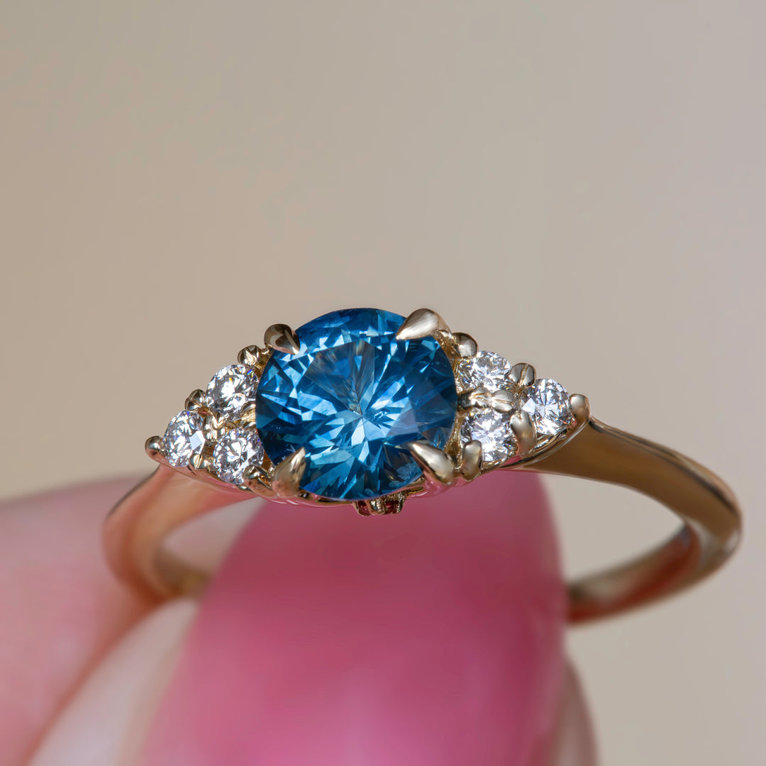 Montana Sapphire Ring 14K Gold,Montana Sapphire Engagement Ring