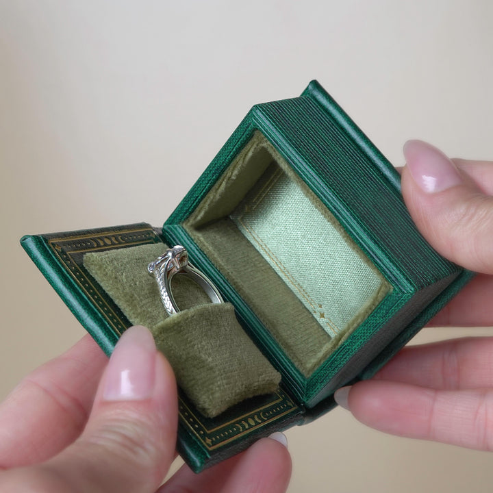 Celestial Book Inspired Ring Box – Leather Velvet Engagement Ring Box