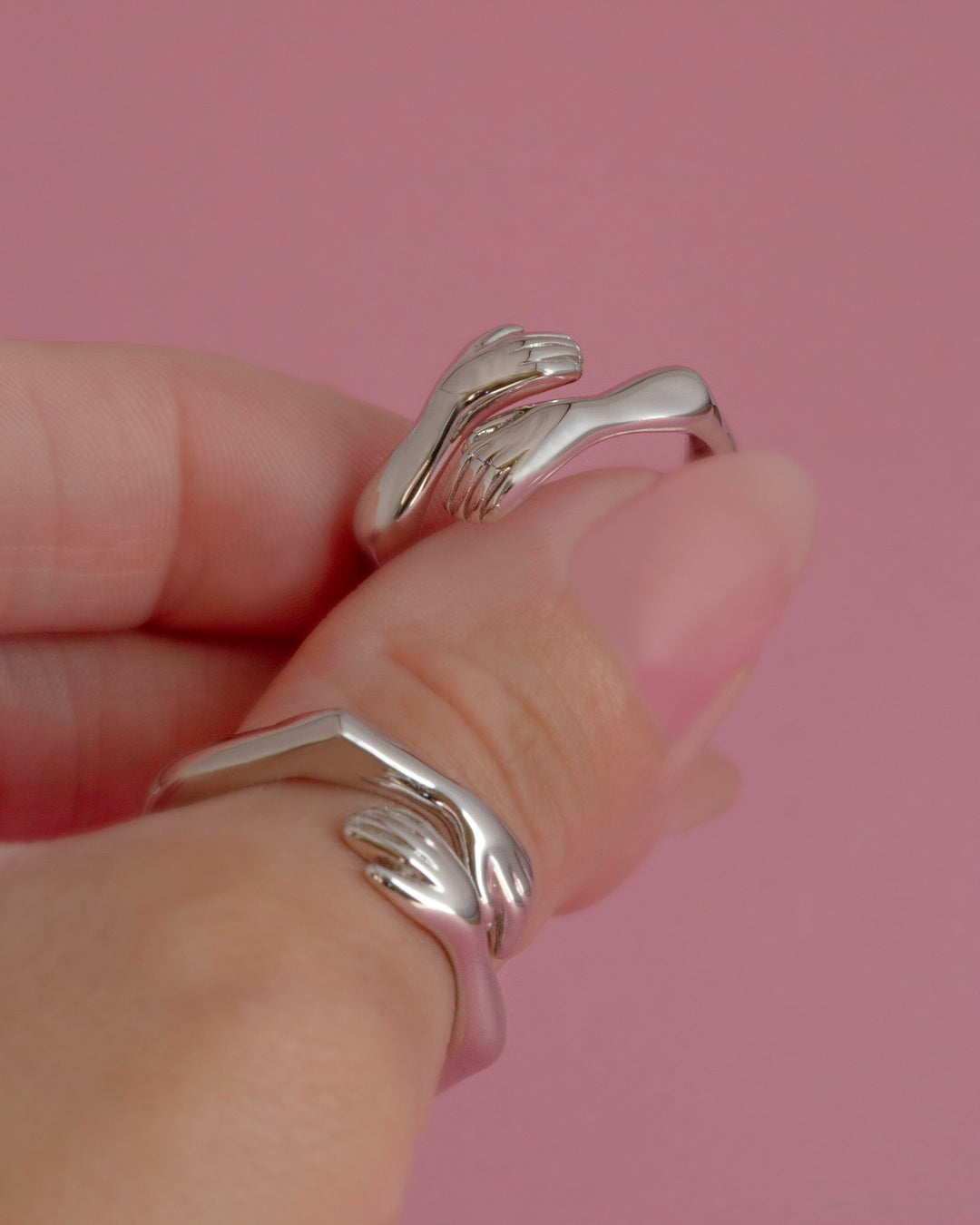 Hug Ring 925 Solid Sterling Silver,Hands Ring,Hugging Hands Ring