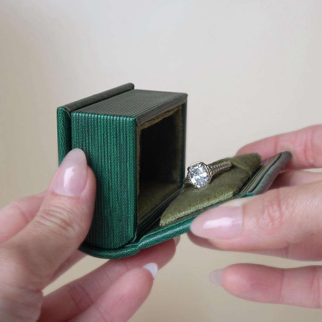 Celestial Book Inspired Ring Box – Leather Velvet Engagement Ring Box