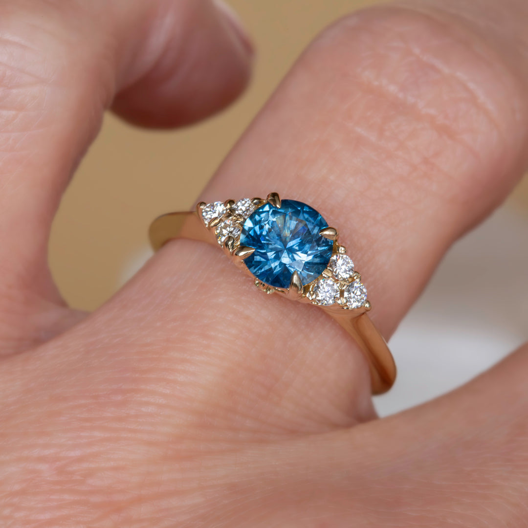 Montana Sapphire Ring 14K Gold,Montana Sapphire Engagement Ring