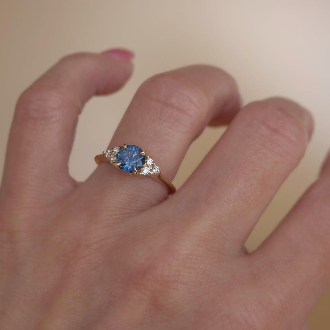 Montana Sapphire Ring 14K Gold,Montana Sapphire Engagement Ring