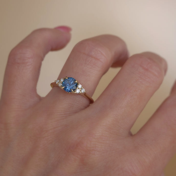 Montana Sapphire Ring 14K Gold,Montana Sapphire Engagement Ring