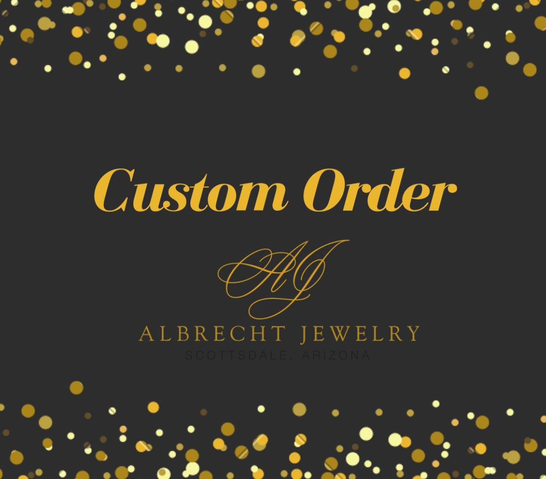 Custom Order Natural Diamond and Sapphire Engagement Ring 14K Yellow Gold Final Payment