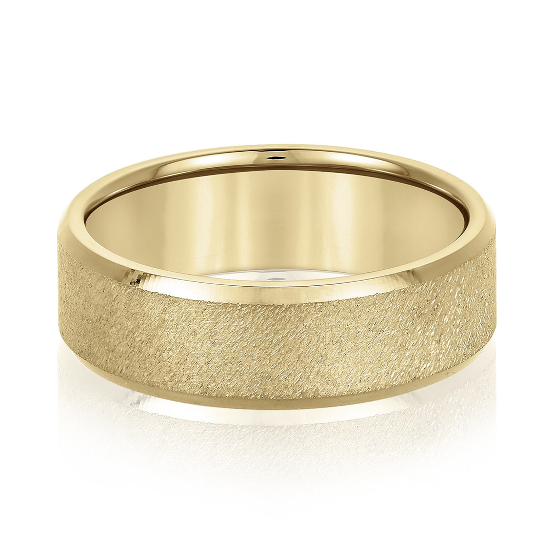 Mens Textured Wedding Band