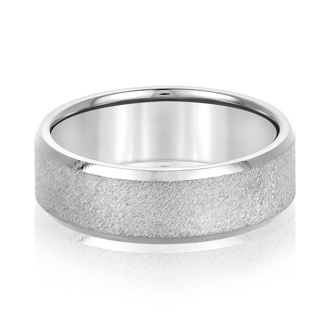 Mens Textured Wedding Band