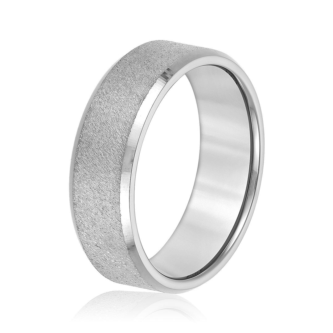 Mens Textured Wedding Band