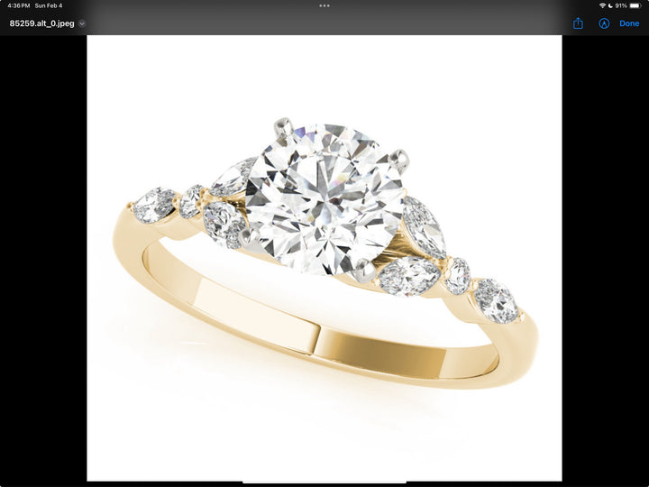 Custom Order 2.26 ct Sapphire and Diamond Ring 14K White Gold