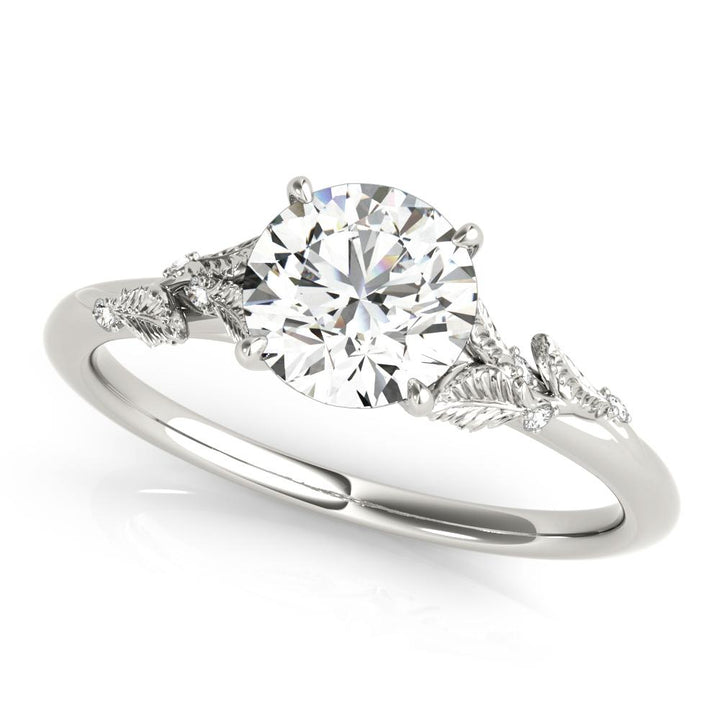 Custom Order Leaf Engagement Ring with Pastel Blue Sapphire