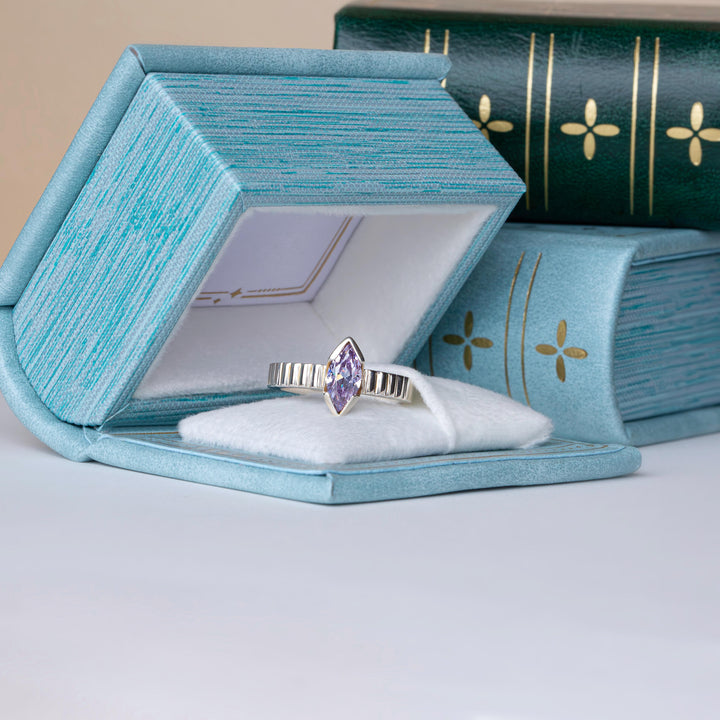 Celestial Book Inspired Ring Box – Leather Velvet Engagement Ring Box