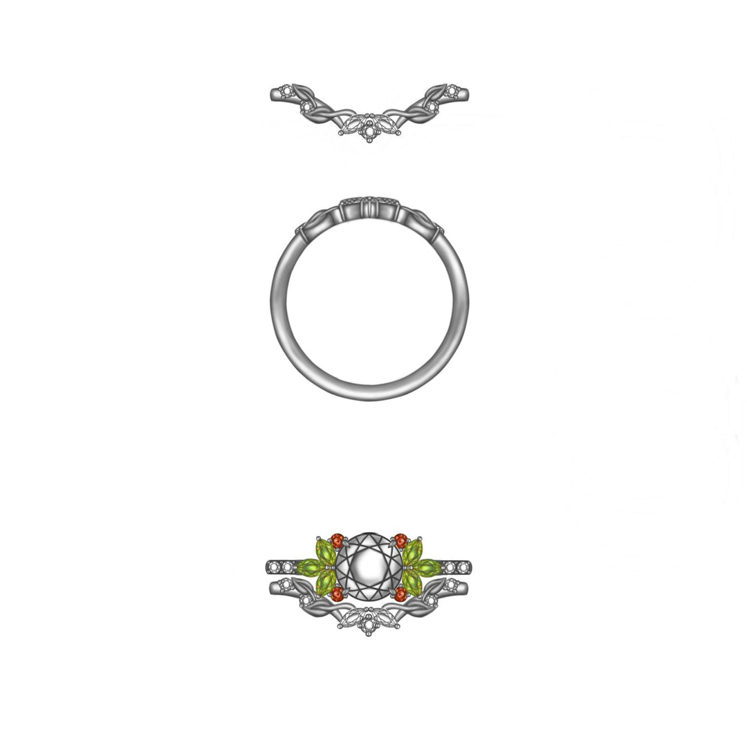 Custom Order Floral Wedding Band