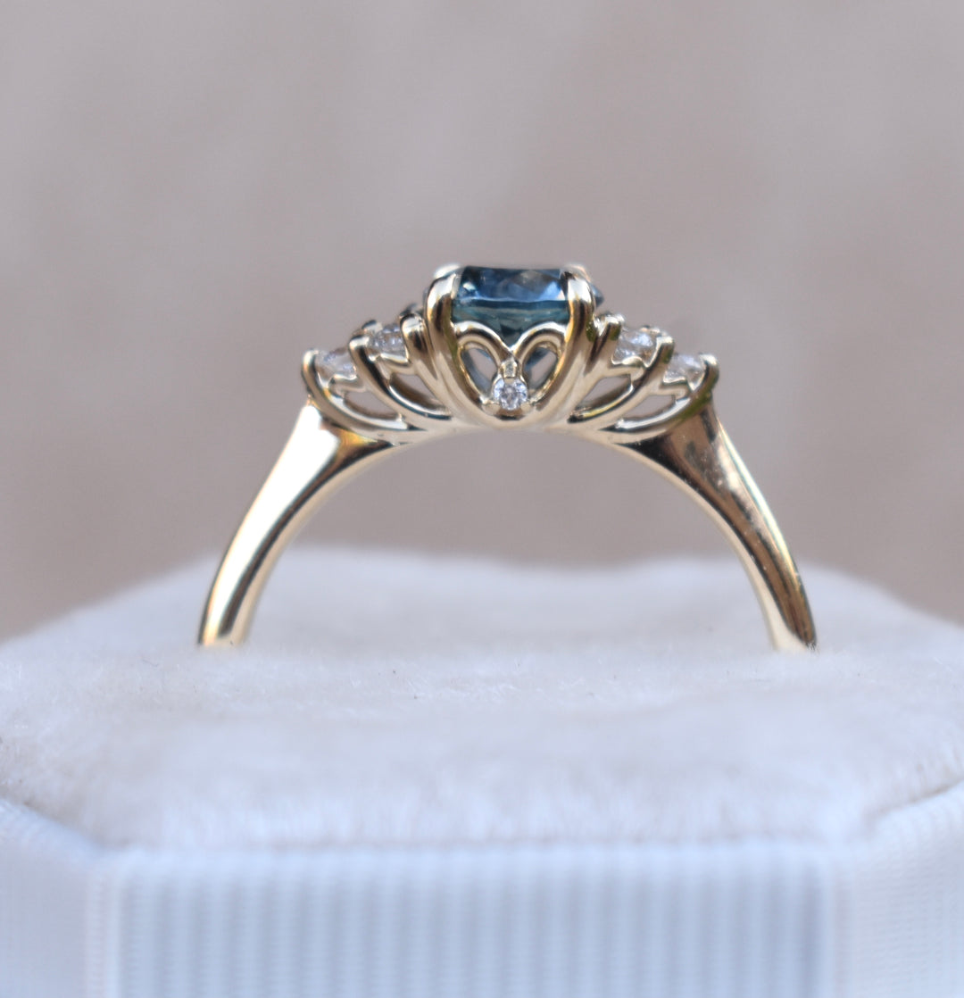 Montana Sapphire Ring 14K Gold,Montana Sapphire Engagement Ring