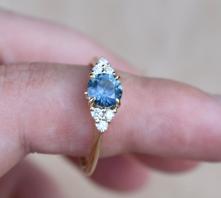 Montana Sapphire Ring 14K Gold,Montana Sapphire Engagement Ring