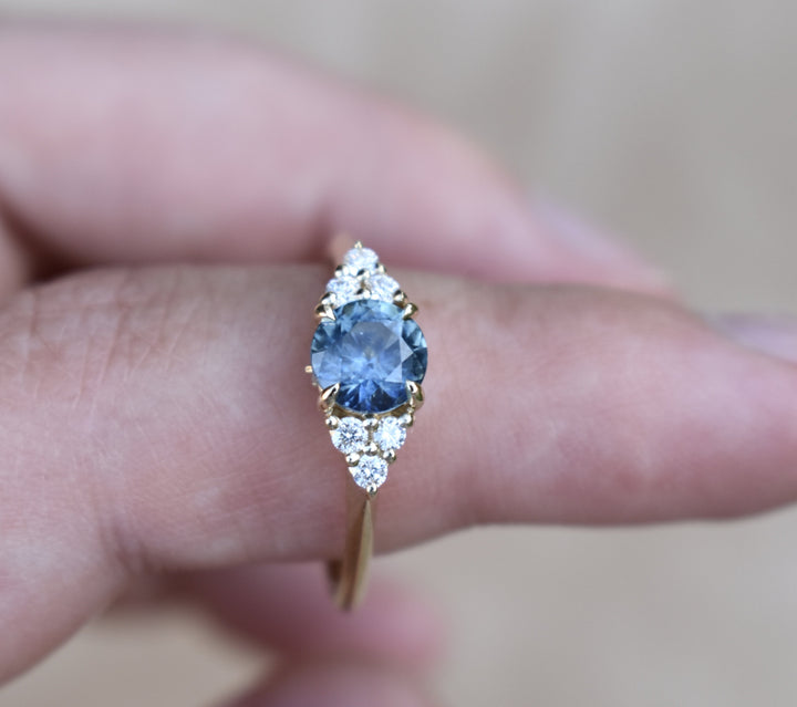 Montana Sapphire Ring 14K Gold,Montana Sapphire Engagement Ring