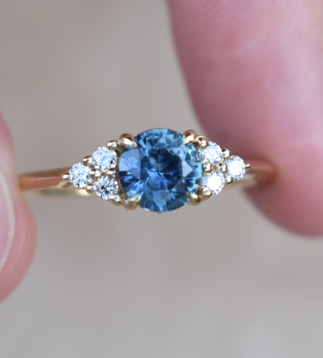 Montana Sapphire Ring 14K Gold,Montana Sapphire Engagement Ring