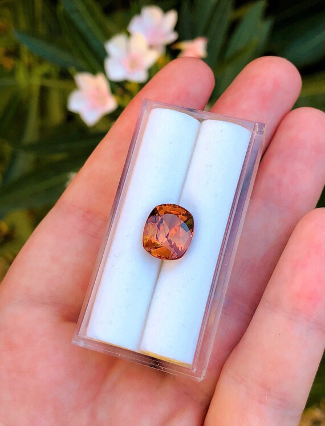 Natural Brownish-Orange Imperial Topaz cushion Shape 6.38 ct