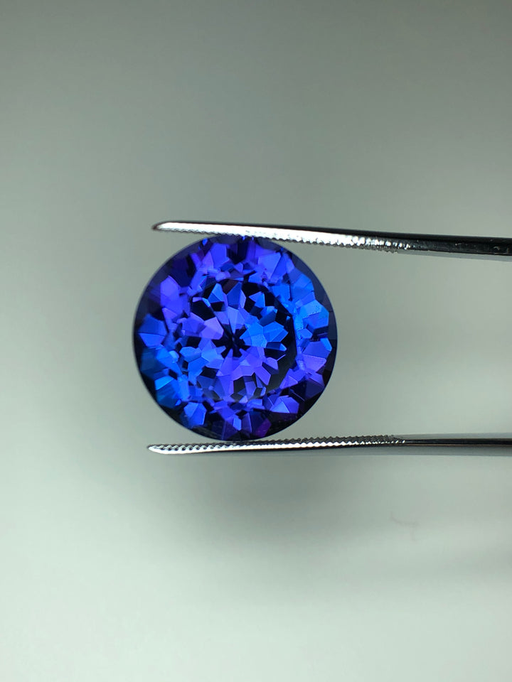 Natural Tanzanite 16.27 ct , Violetish Blue Round Shape