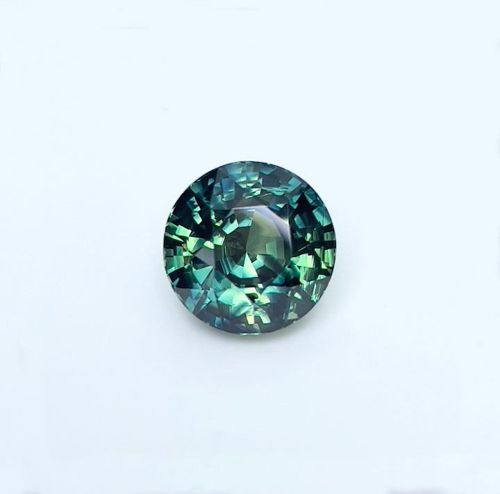 4.05 ct Parti Color Teal Sapphire 8.70x6.50