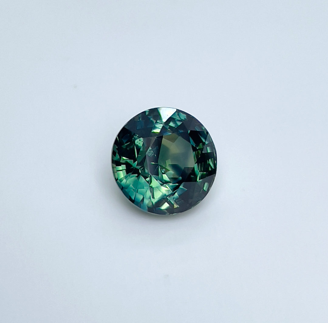 4.05 ct Parti Color Teal Sapphire 8.70x6.50