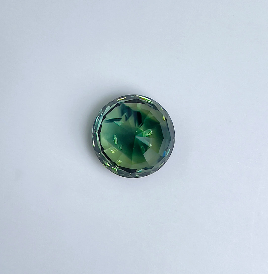 4.05 ct Parti Color Teal Sapphire 8.70x6.50