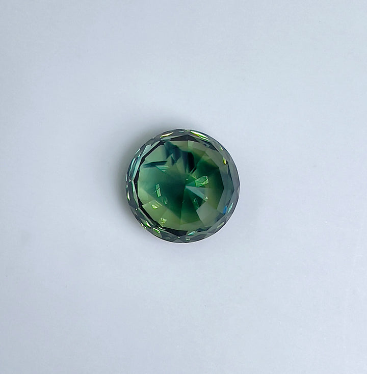 4.05 ct Parti Color Teal Sapphire 8.70x6.50