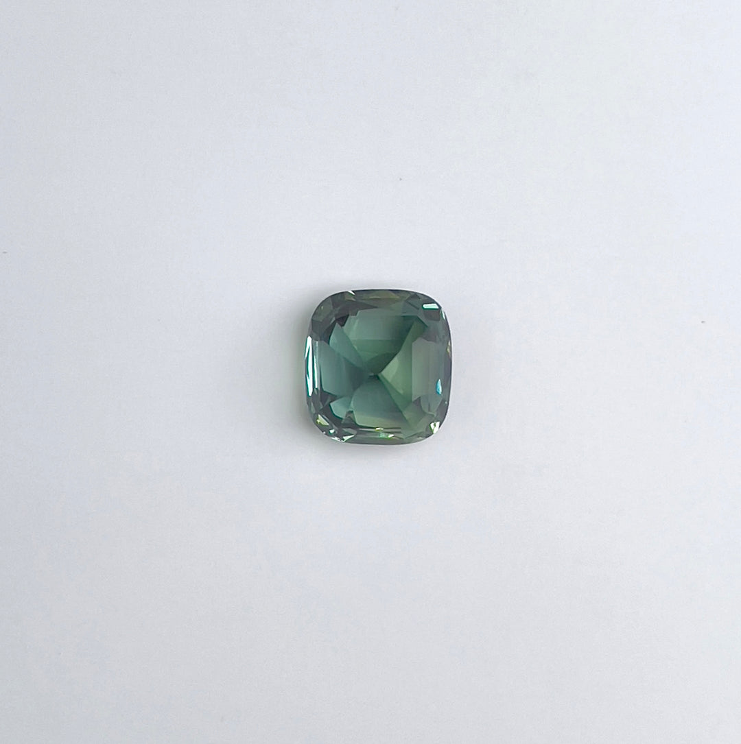 2.12 ct Blue Green Sapphire 6.50x7.00x5.50