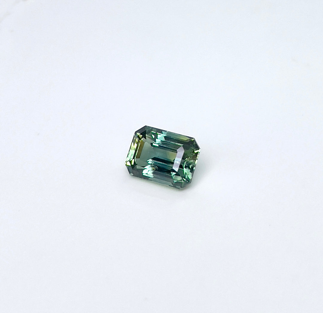 1.71 ct Teal Green Sapphire 5.50 x 7.50 x 4.10