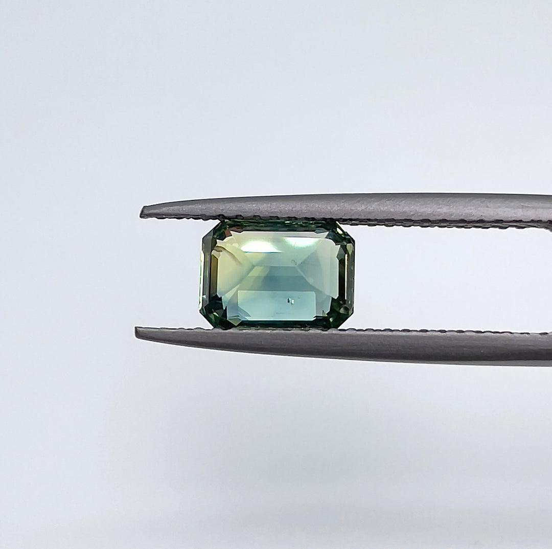 1.71 ct Teal Green Sapphire 5.50 x 7.50 x 4.10