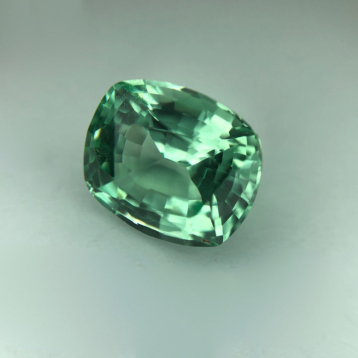 RARE 4.04 ct Merelani Mint Green Grossular Garnet Cushion Shape