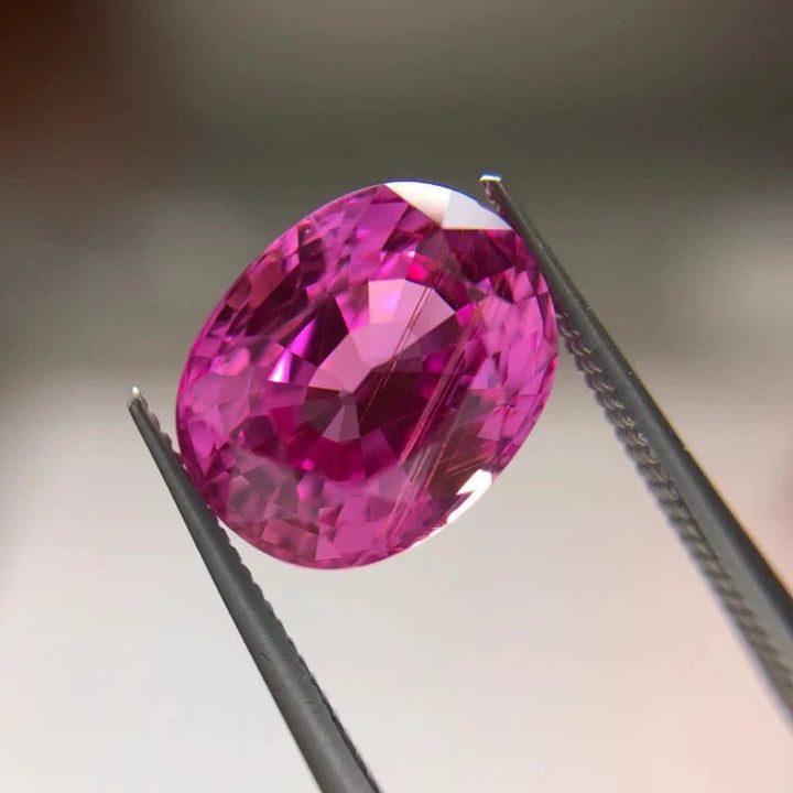 Pink Sapphire from BURMA 3.34 ct Oval Shape,Video,NO TREATMENT